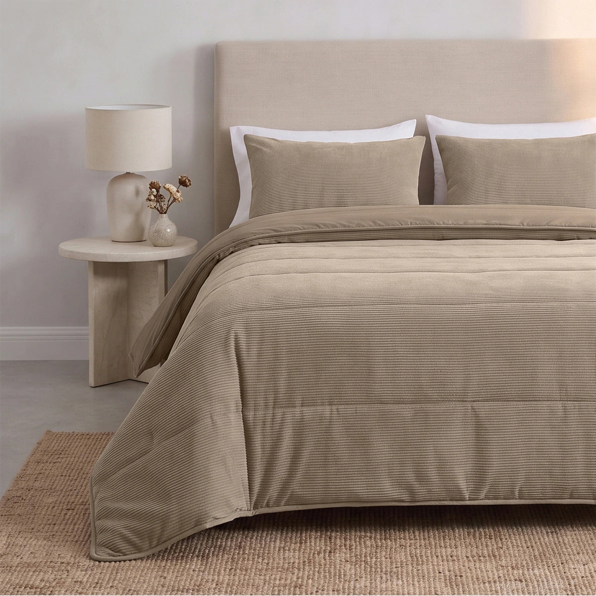 Zelesta Special Corduroy Cotton Couette - Taupe