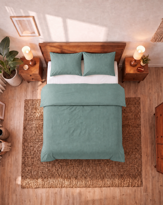 Zelesta Comfort Uni Naadloze Kussensloop Set Van 2 - Zeeschuimgroen