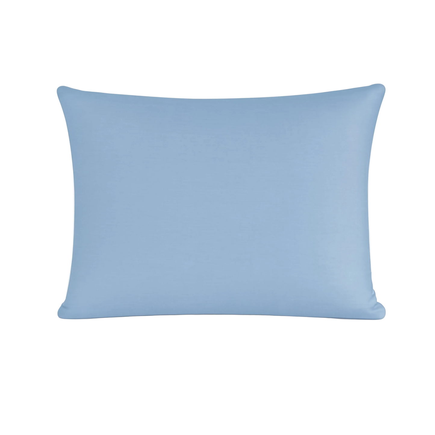 Taie d'Oreiller Zelesta Pure Uni Sans Coutures en Coton Lot de 2 - Bleu Chambray Doux