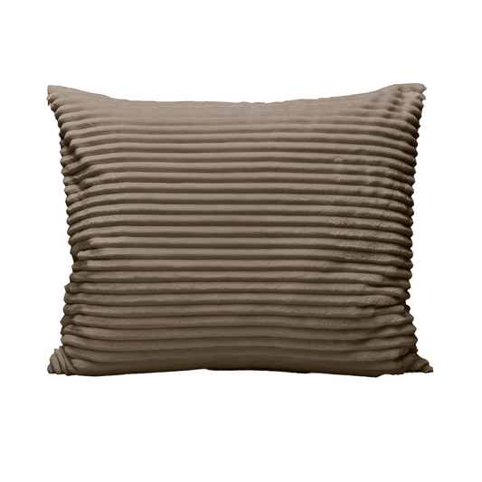 Zelesta Special Teddy Groove Pillowcase Set Of 2 - Taupe folded on a white background