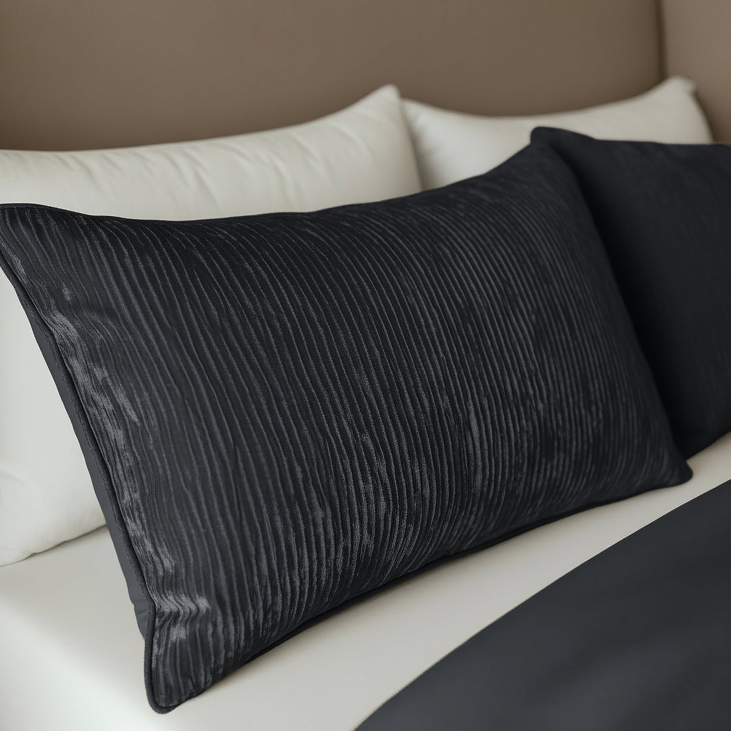 Zelesta Special Velvet Chic Taies d'oreiller Lot de 2 - Anthracite