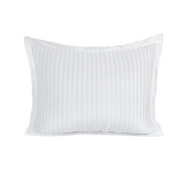 Zelesta Deluxe Hotel Stripe Satijn Katoen Kussensloop Set Van 2 - Wit