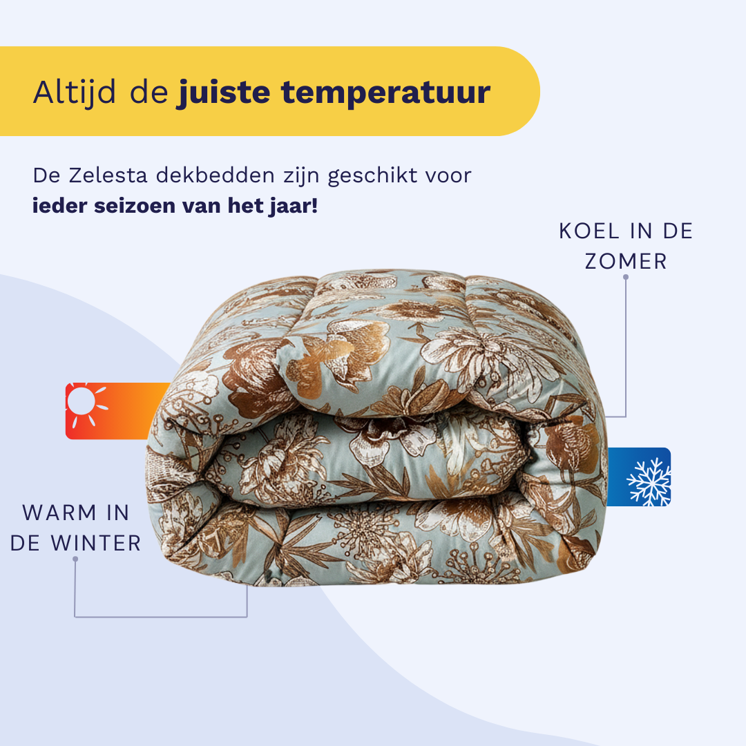 Zelesta Comfort Design Duvet - Botanic Chic styled on a bed in a modern bedroom