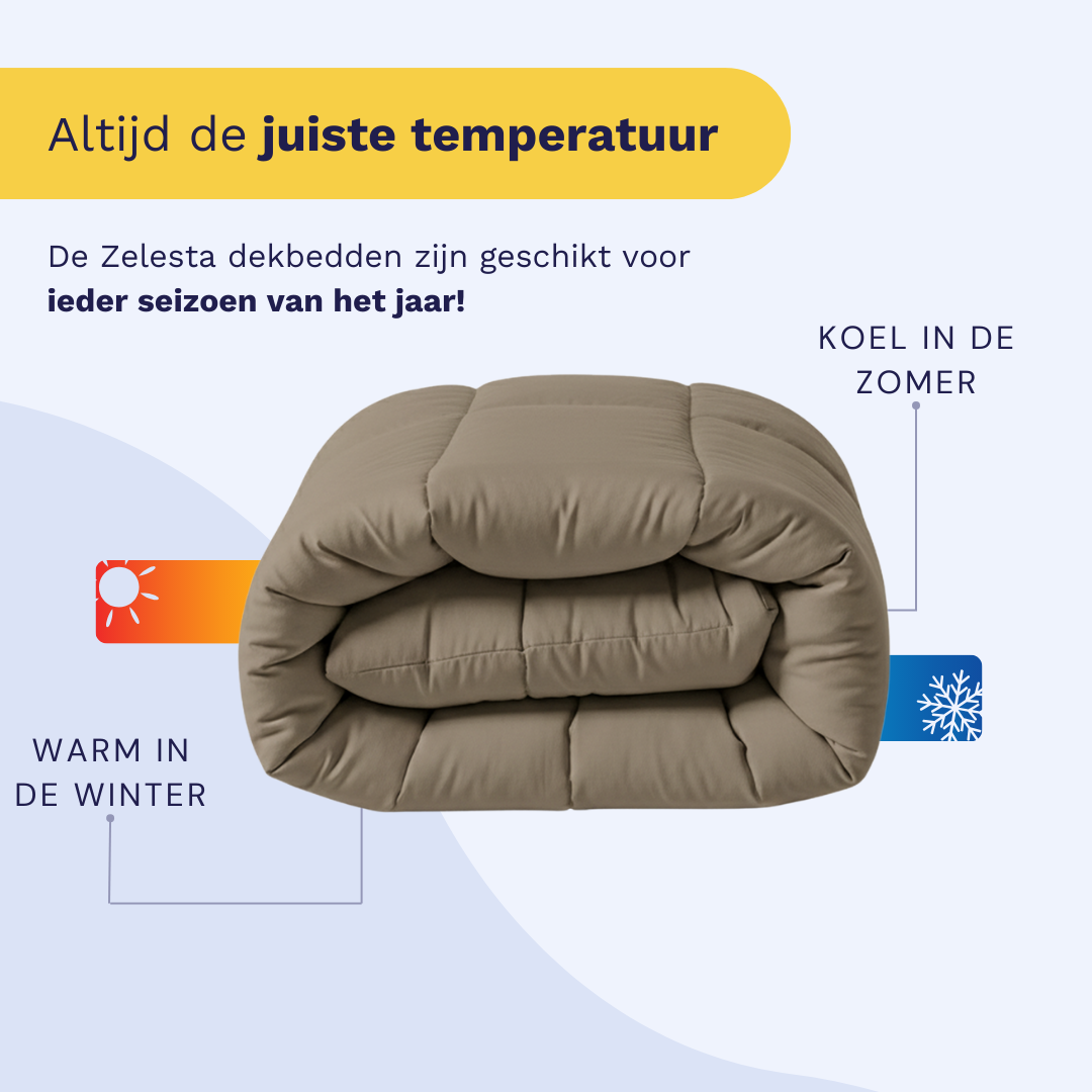 Zelesta Comfort Uni Duvet in Natural Taupe