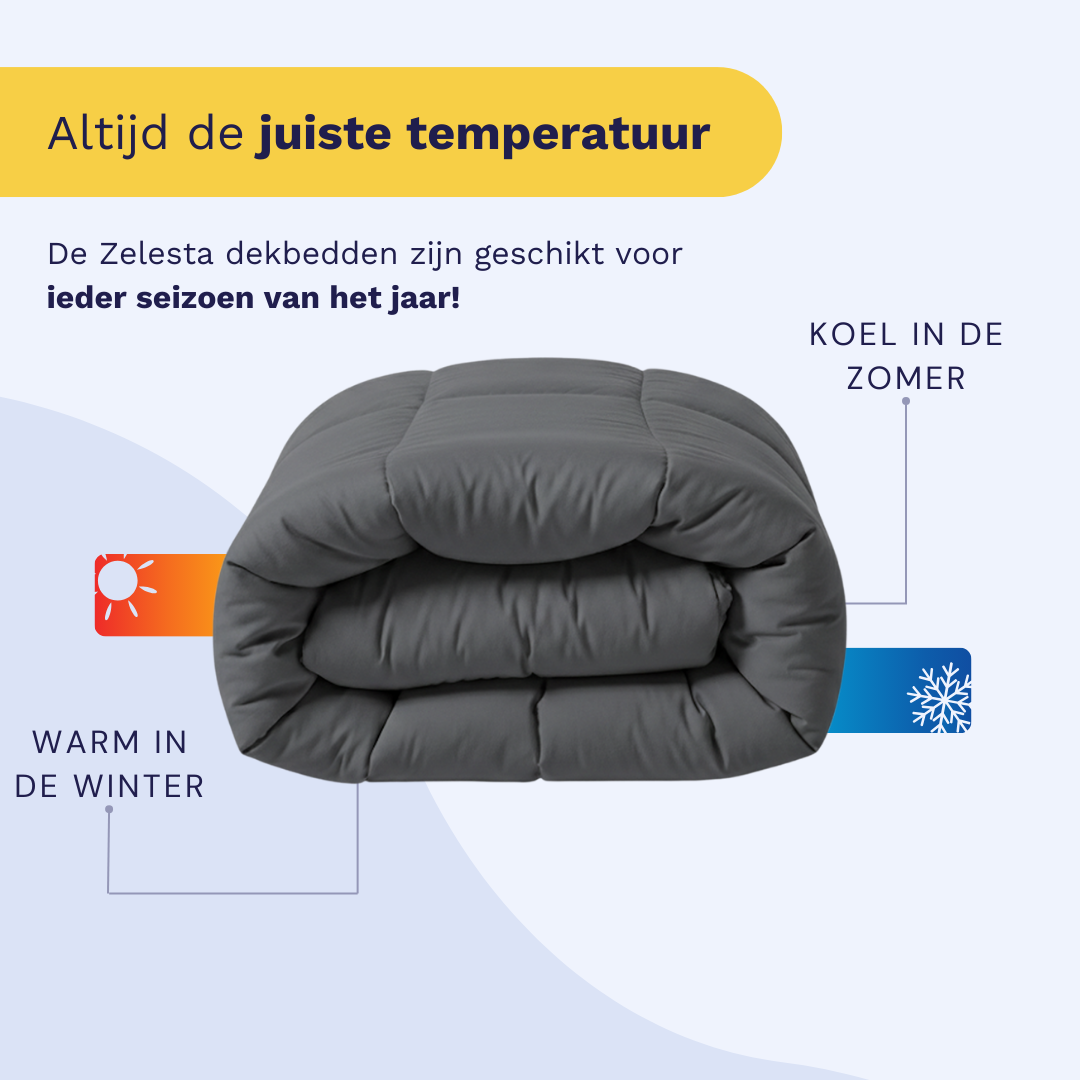 Zelesta Comfort Uni Duvet in Stone Grey
