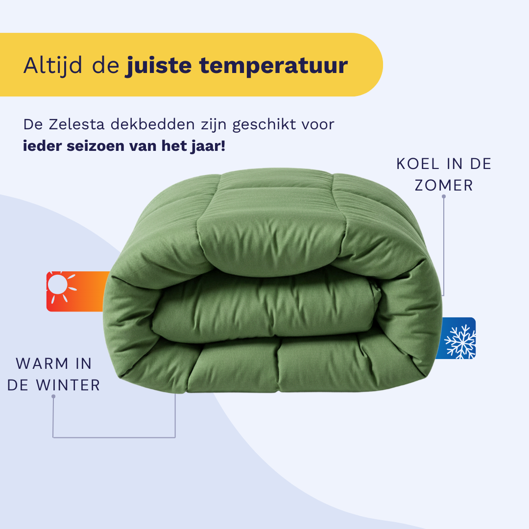 Zelesta Comfort Uni Duvet in Sage Green