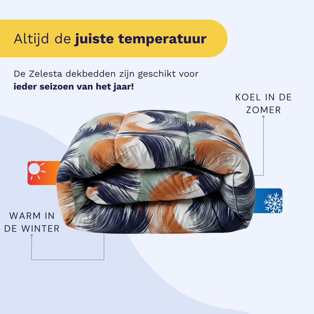 Zelesta Comfort Design Duvet - Urban Brush styled on a bed in a modern bedroom