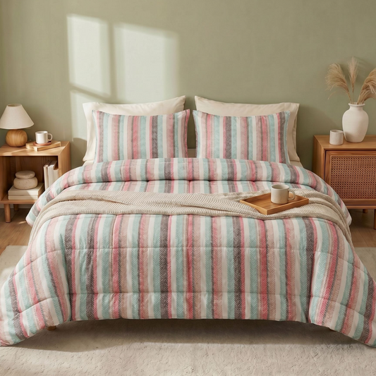 Zelesta Comfort Design Summer Duvet - Vintage Vibe, product shot showing the vintage-inspired pattern in warm muted tones