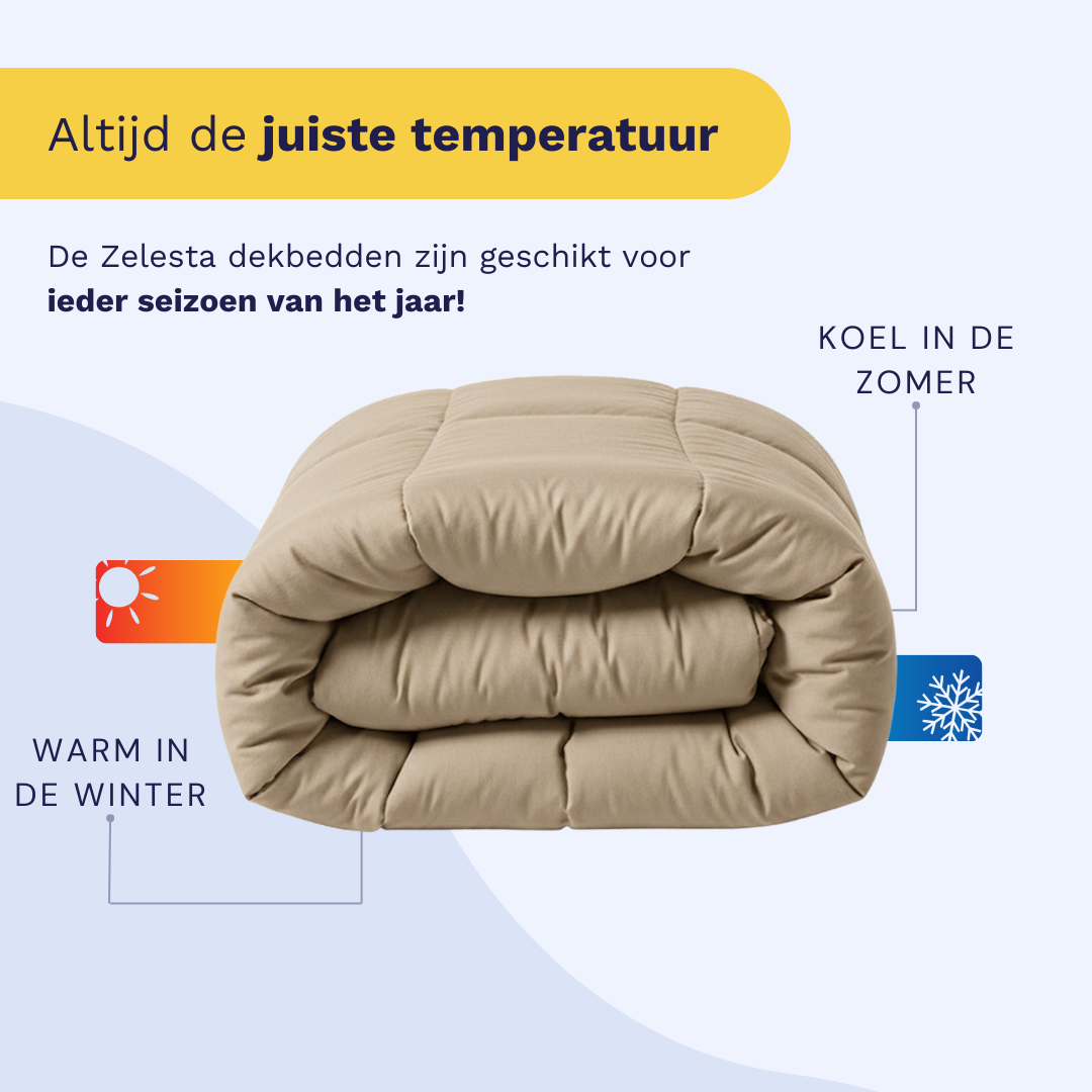 Zelesta Comfort Uni Duvet in Warm Sand