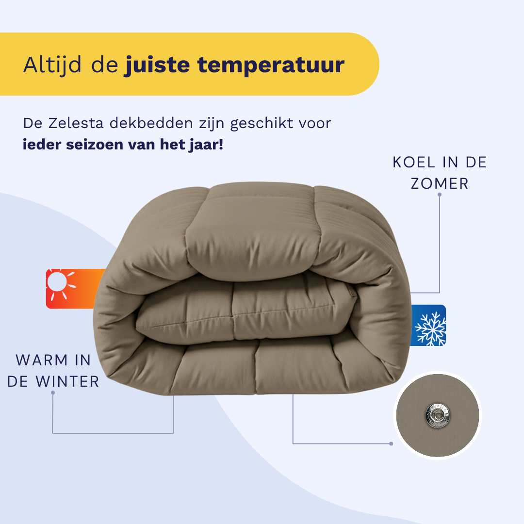 Zelesta Comfort Uni Duvet in Natural Taupe