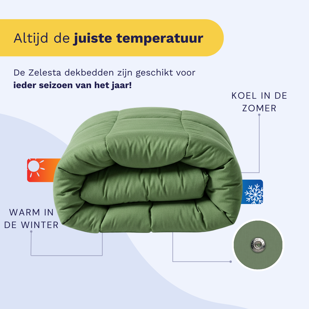 Zelesta Comfort Uni Duvet in Timeless Green