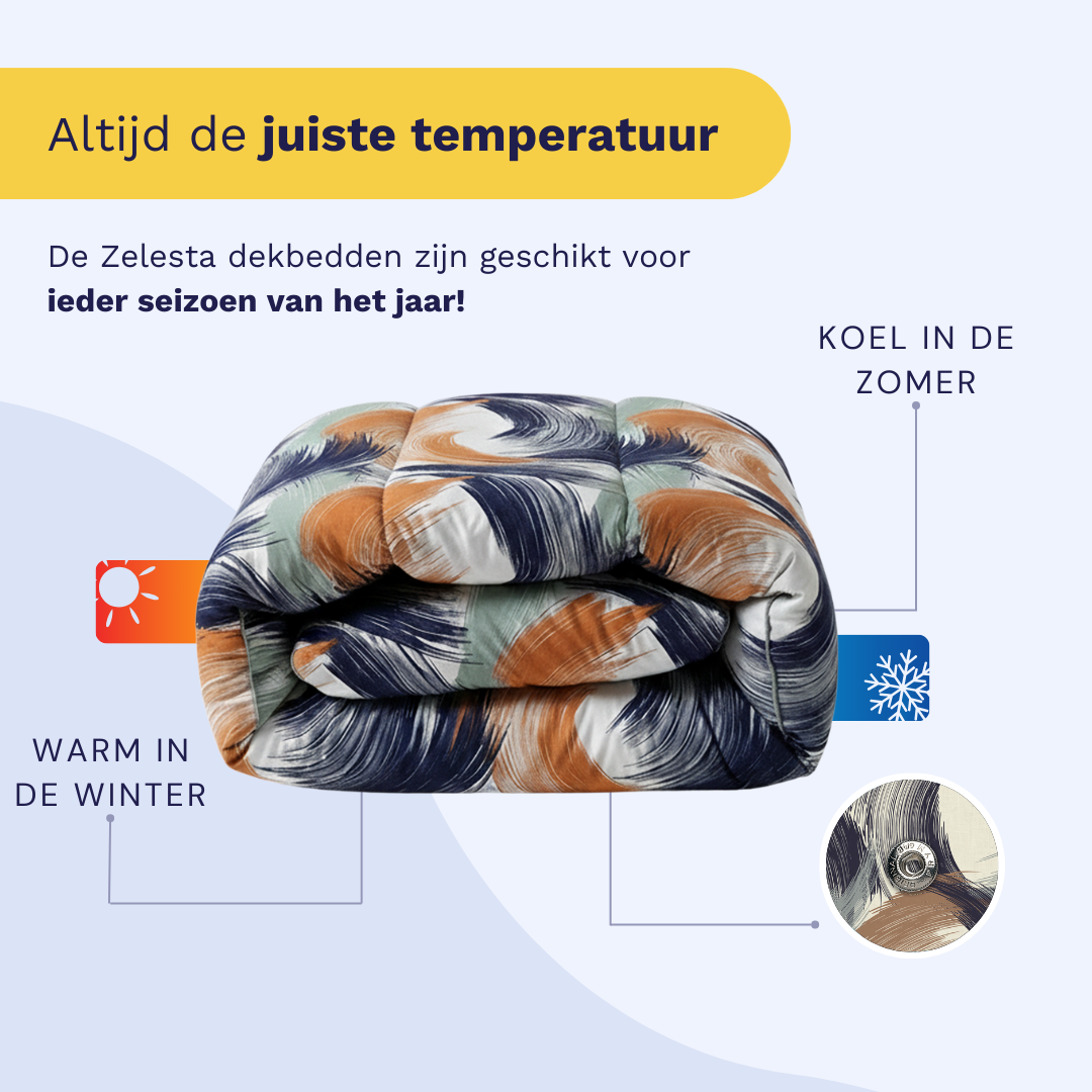 Zelesta Comfort Design Duvet - Urban Brush, product shot showing the urban brushstroke abstract pattern in grey tones