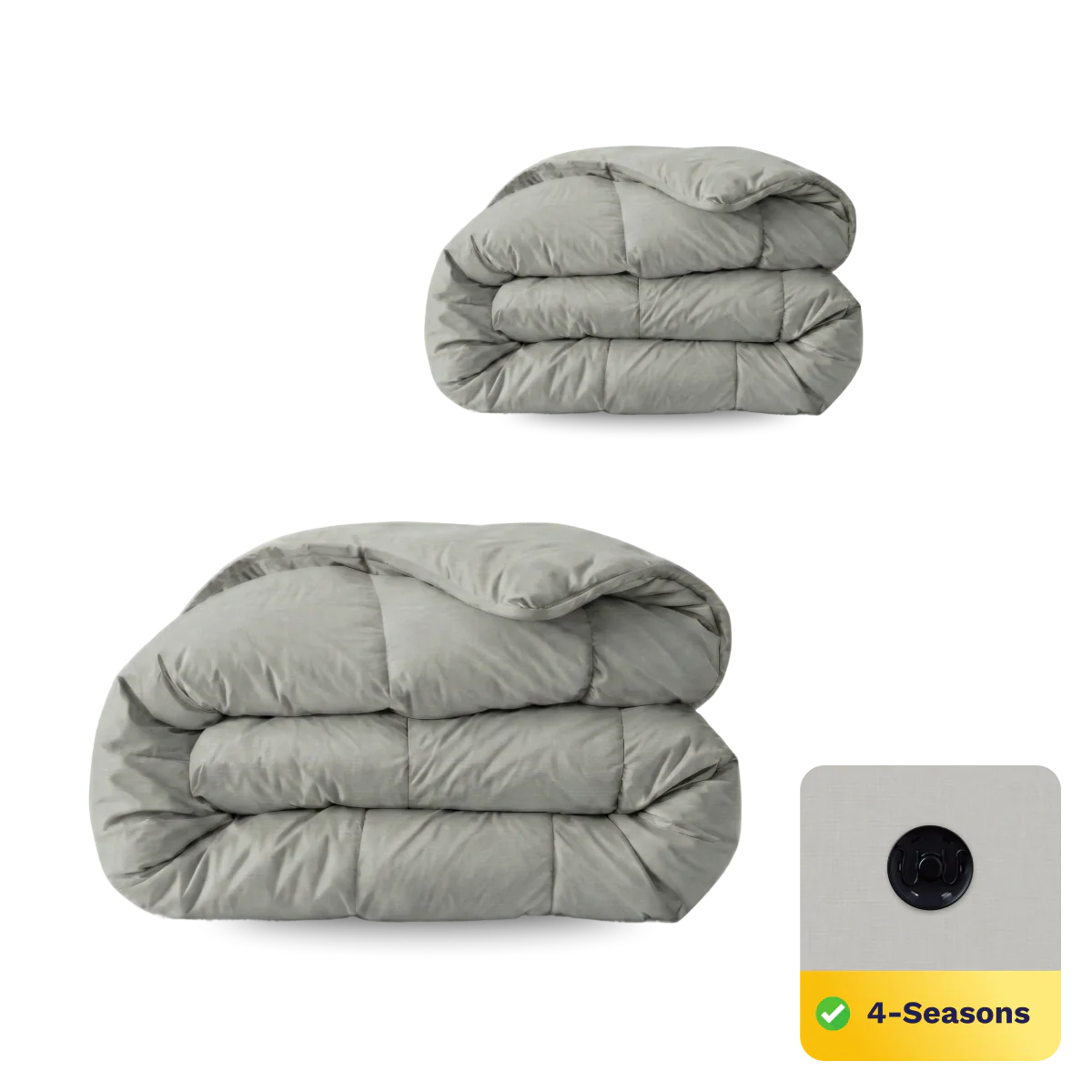 Zelesta Pure Uni Cotton 4-Season Duvet - Morning Grey