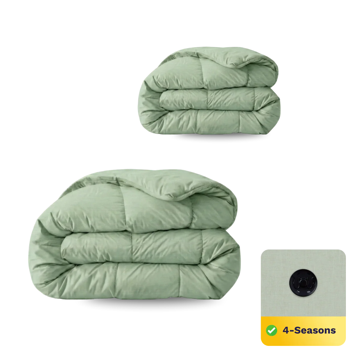Zelesta Pure Uni Cotton 4-Season Duvet - Natural Green