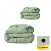 Zelesta Pure Uni Cotton 4-seizoenen dekbed - Natuurlijk groen