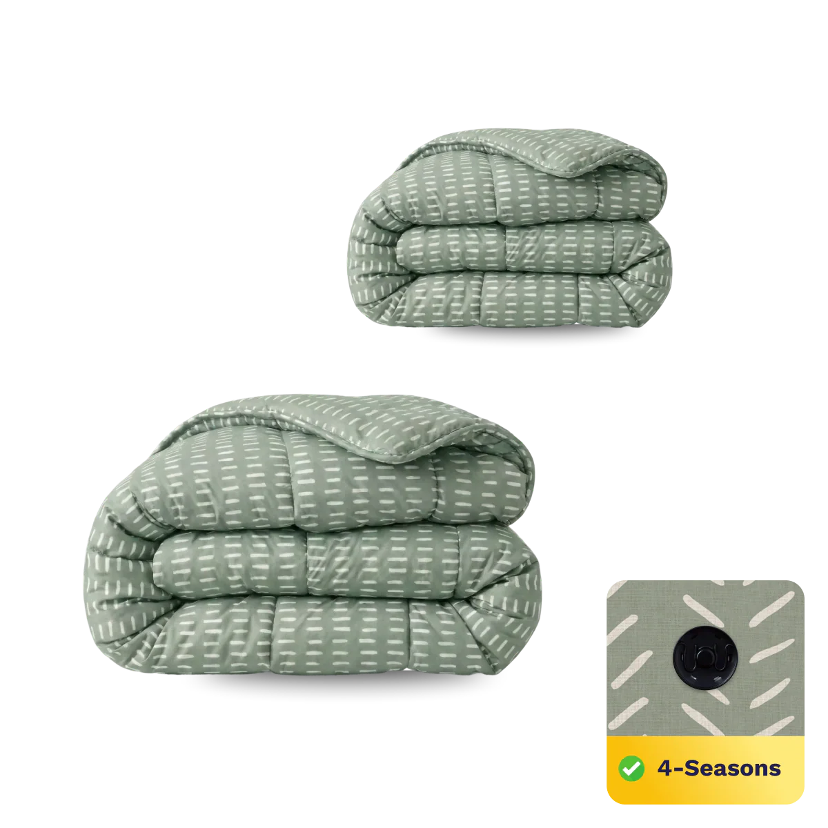 Zelesta Comfort Design 4-Season Duvet - Olive Stitches image