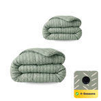Zelesta Comfort Design 4-Season Duvet - Olive Stitches image