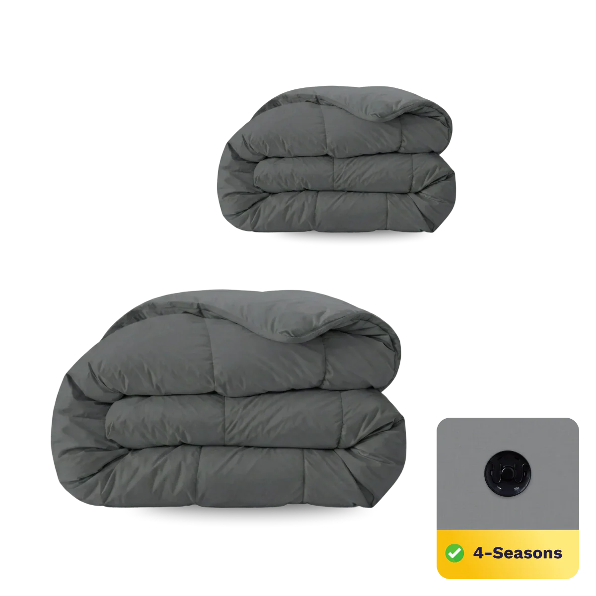 Zelesta Comfort Uni Couette 4 Saisons - Gris pierre