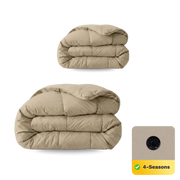 Zelesta Pure Uni Cotton Couette 4 Saisons - Taupe blush