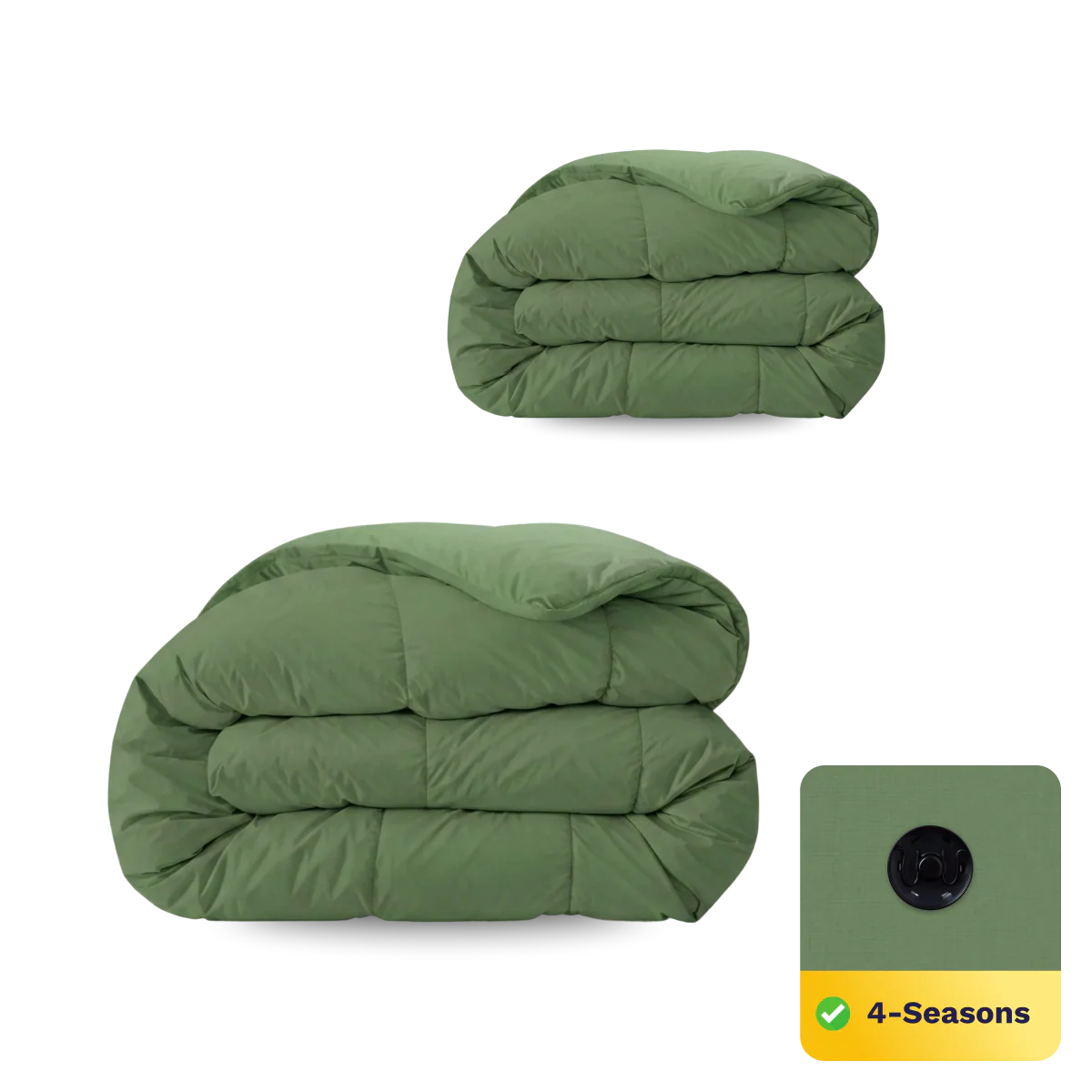 Zelesta Comfort Uni Couette 4 Saisons - Vert intemporel