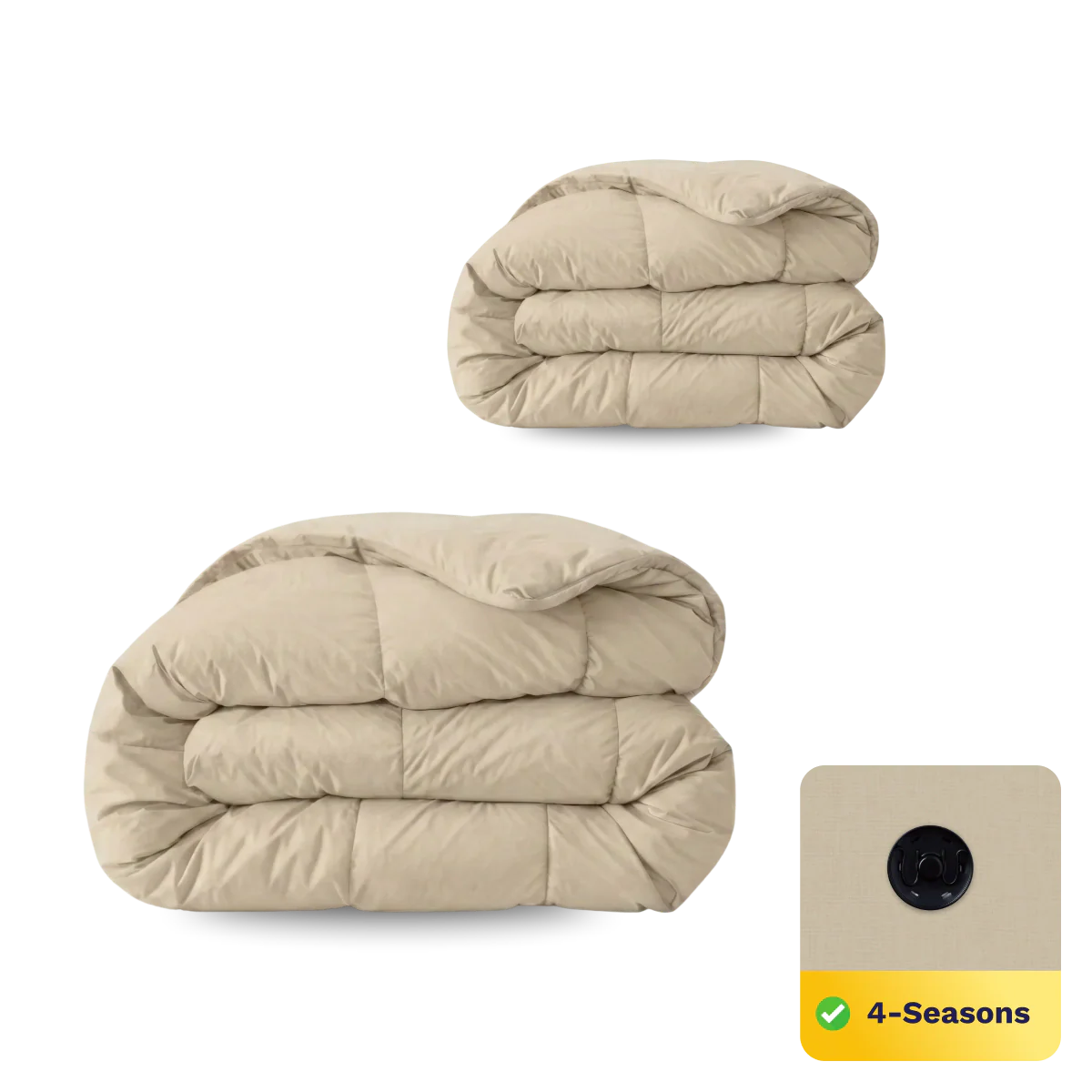Zelesta Comfort Uni Couette 4 Saisons - Sable chaud