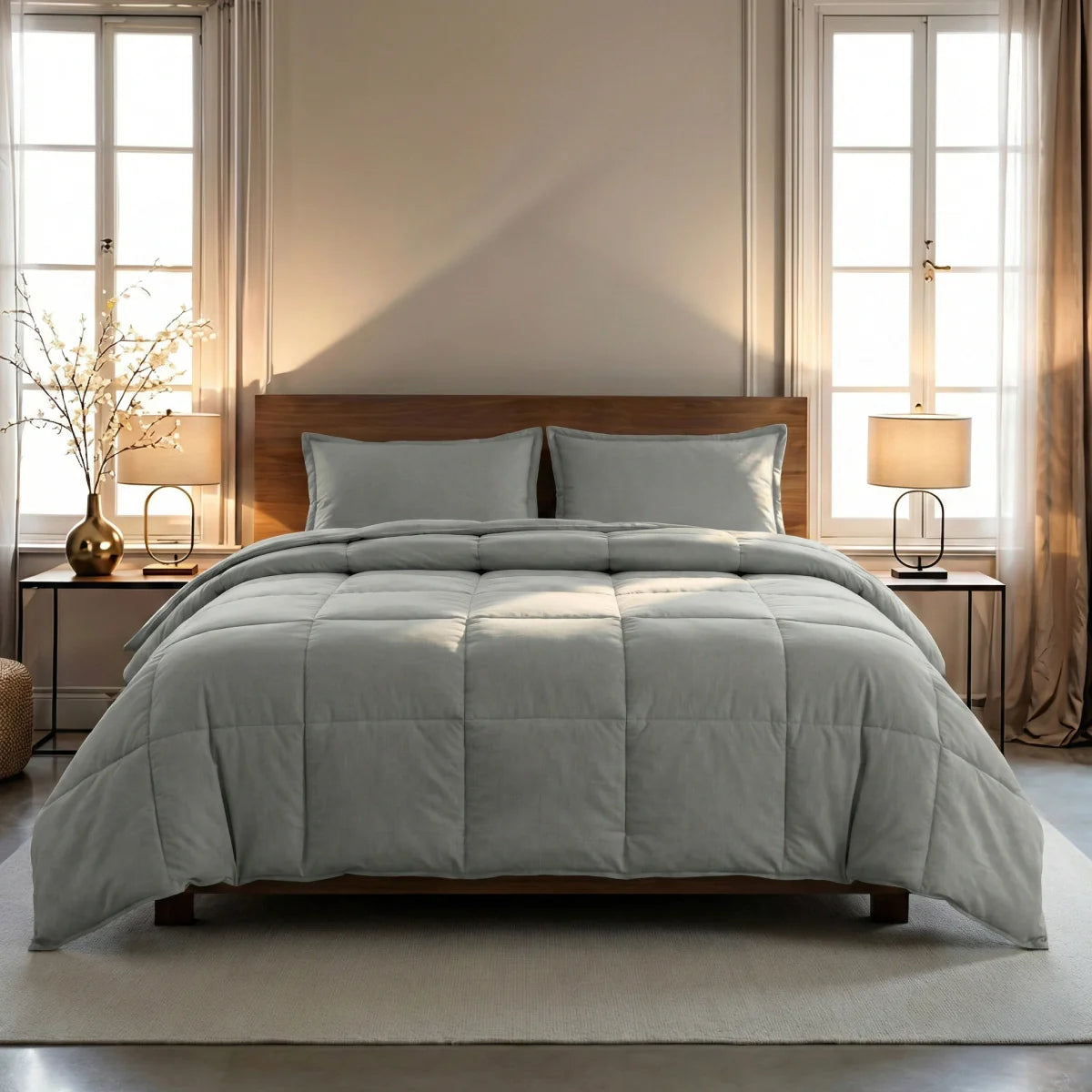 Zelesta Pure Uni Cotton Duvet - Morning Grey