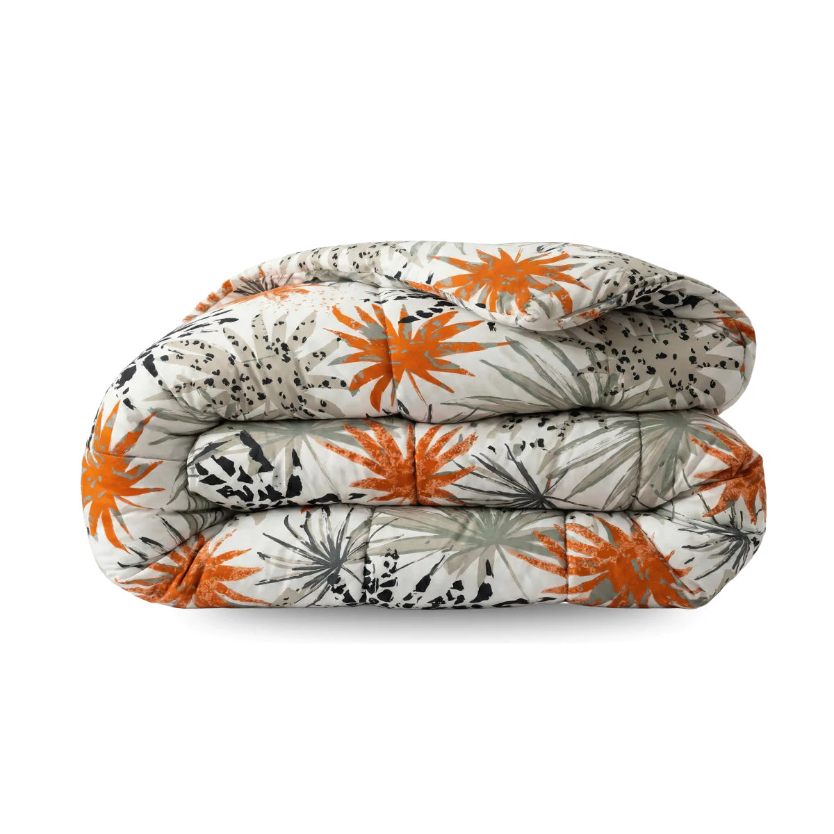 Zelesta Comfort Design Summer Duvet - Jungle Vibe, product shot showing the tropical jungle print in vibrant greens and oranges