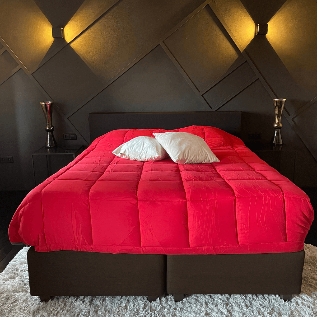 Zelesta Everyday Duo Summer Duvet - Anthracite & Red