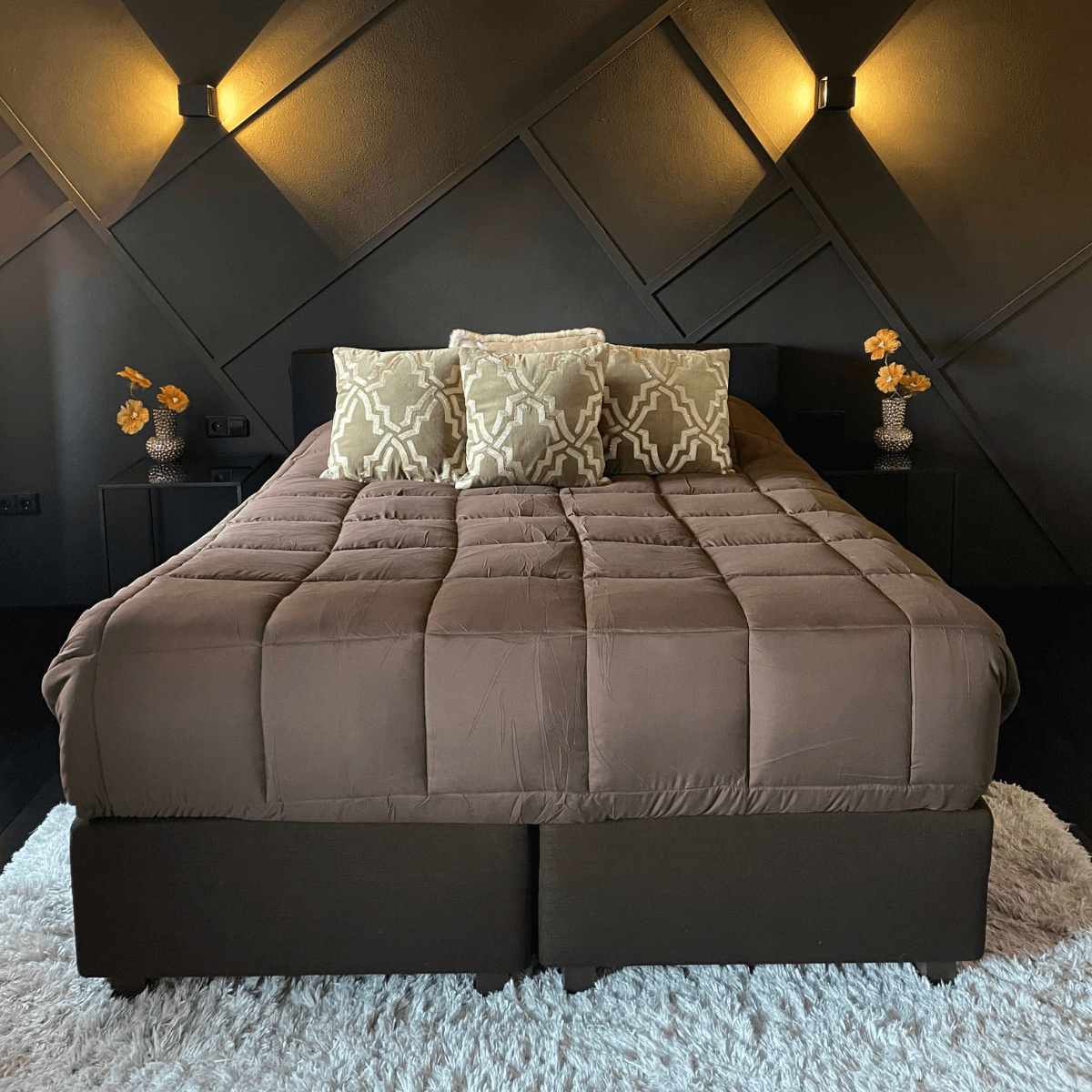 Zelesta Everyday Duo Duvet - Chocolate & Coral