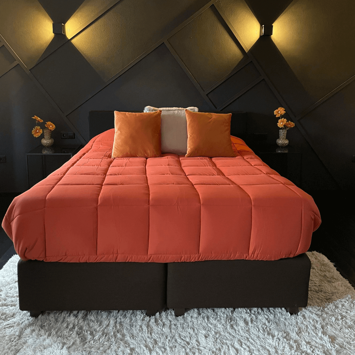 Zelesta Everyday Duo Zomerdekbed - Lichtgrijs & Gember