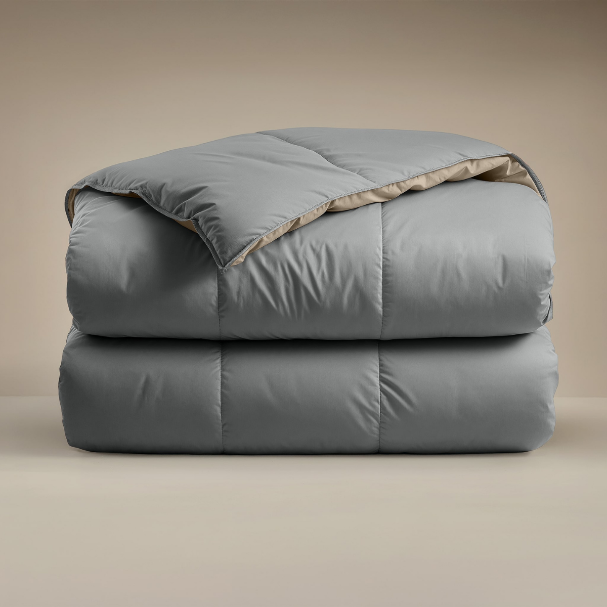Zelesta Deluxe Duo Percale Cotton Duvet - Anthracite & Taupe
