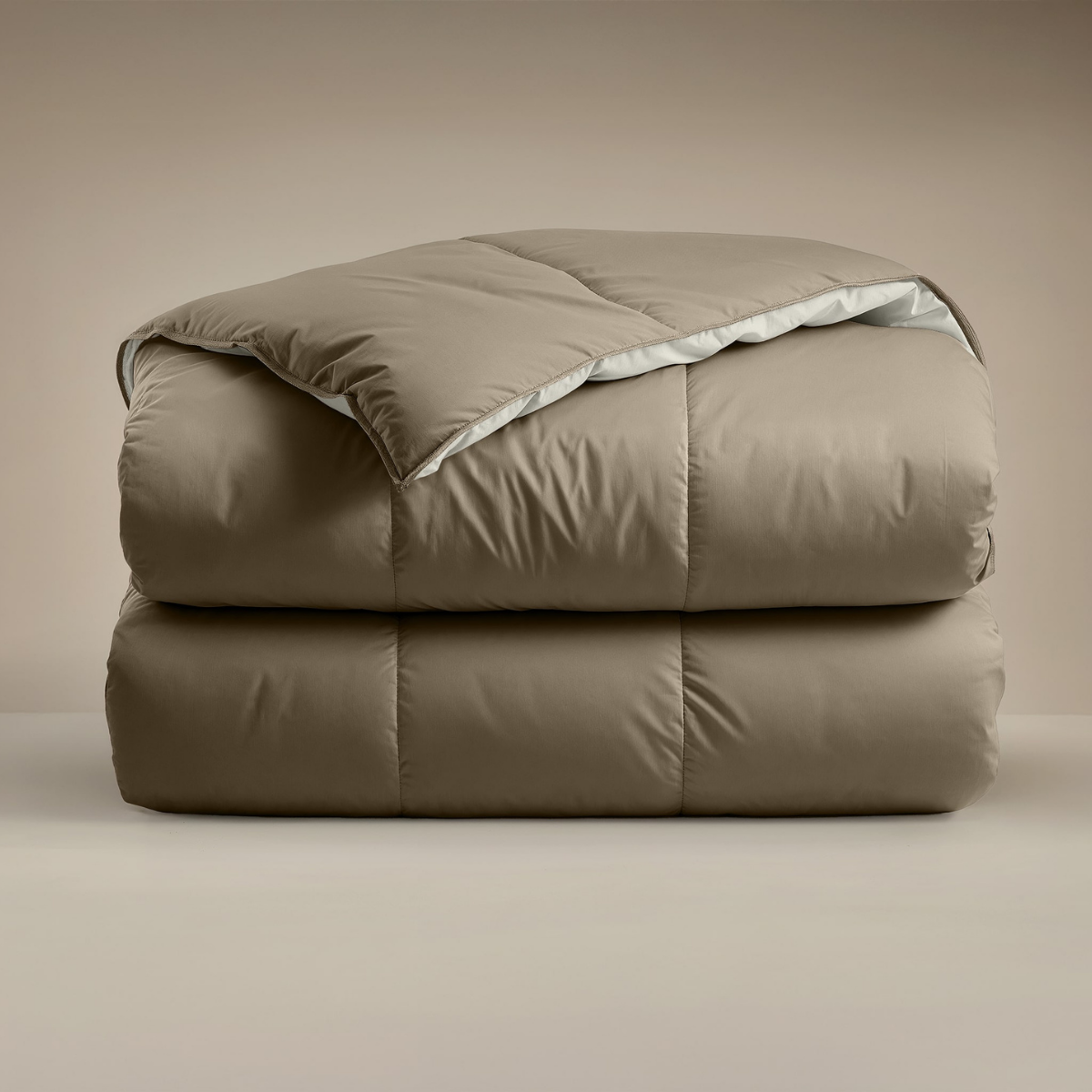 Zelesta Deluxe Duo Percale Katoenen Dekbed - Taupe & Crème