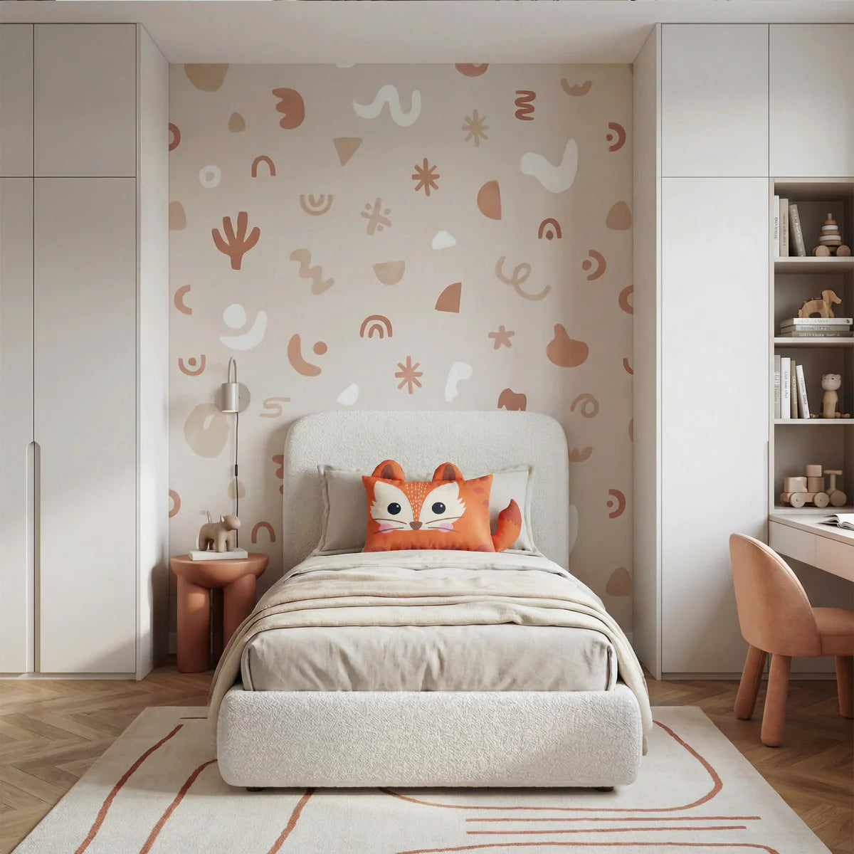 Zelesta Vinnie Fox Kids Pillow - Orange/Beige image