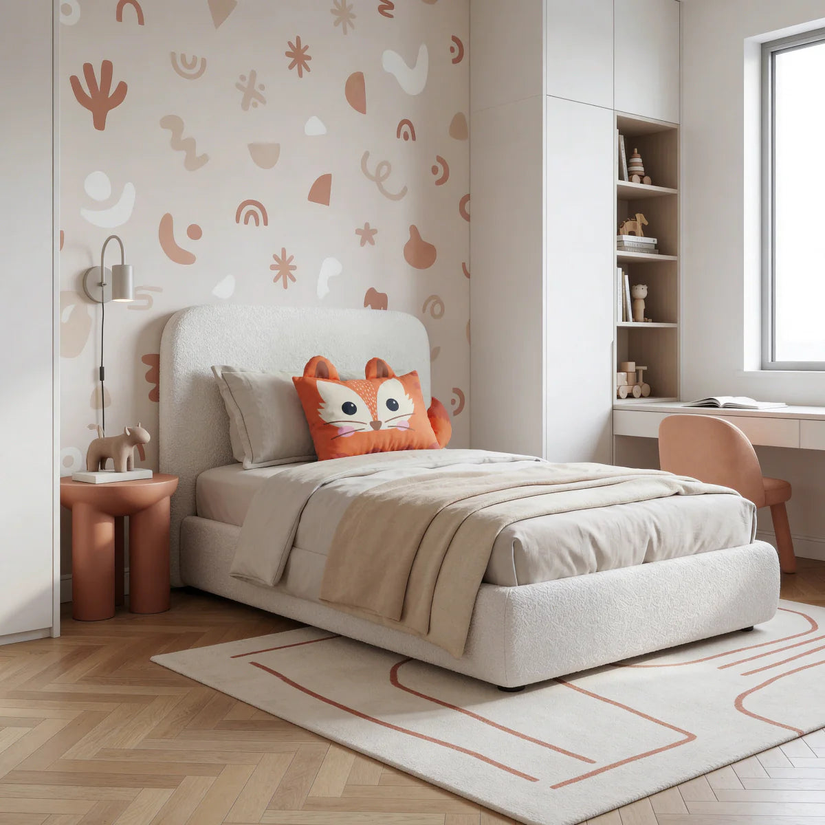 Zelesta Vinnie Fox Kids Pillow - Orange/Beige image