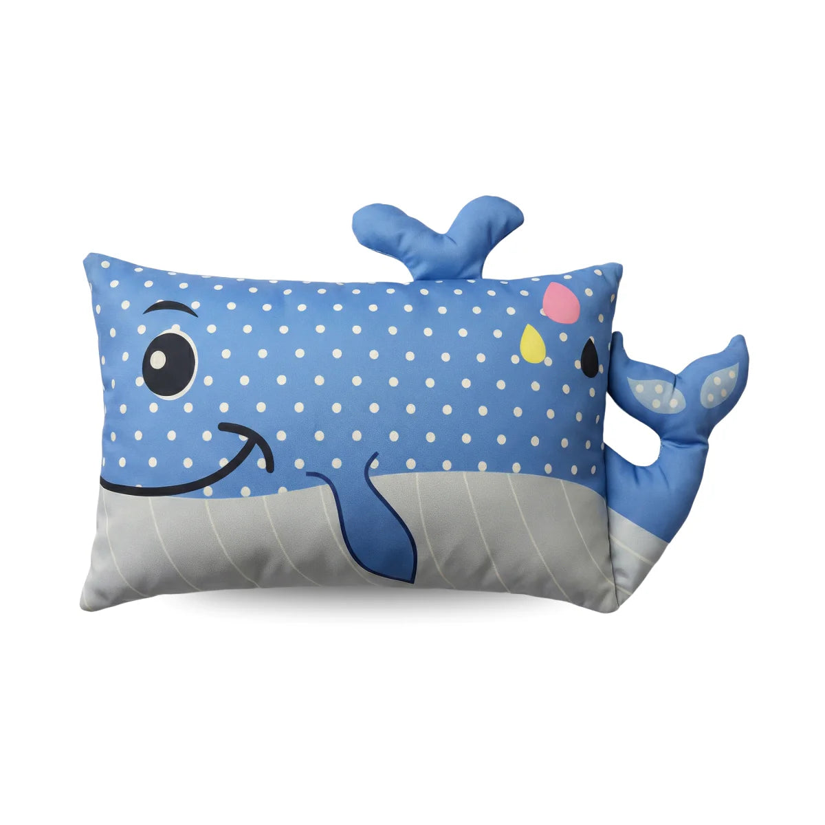 Zelesta Kids Wally The Whale Pillow - Blue/Gray image