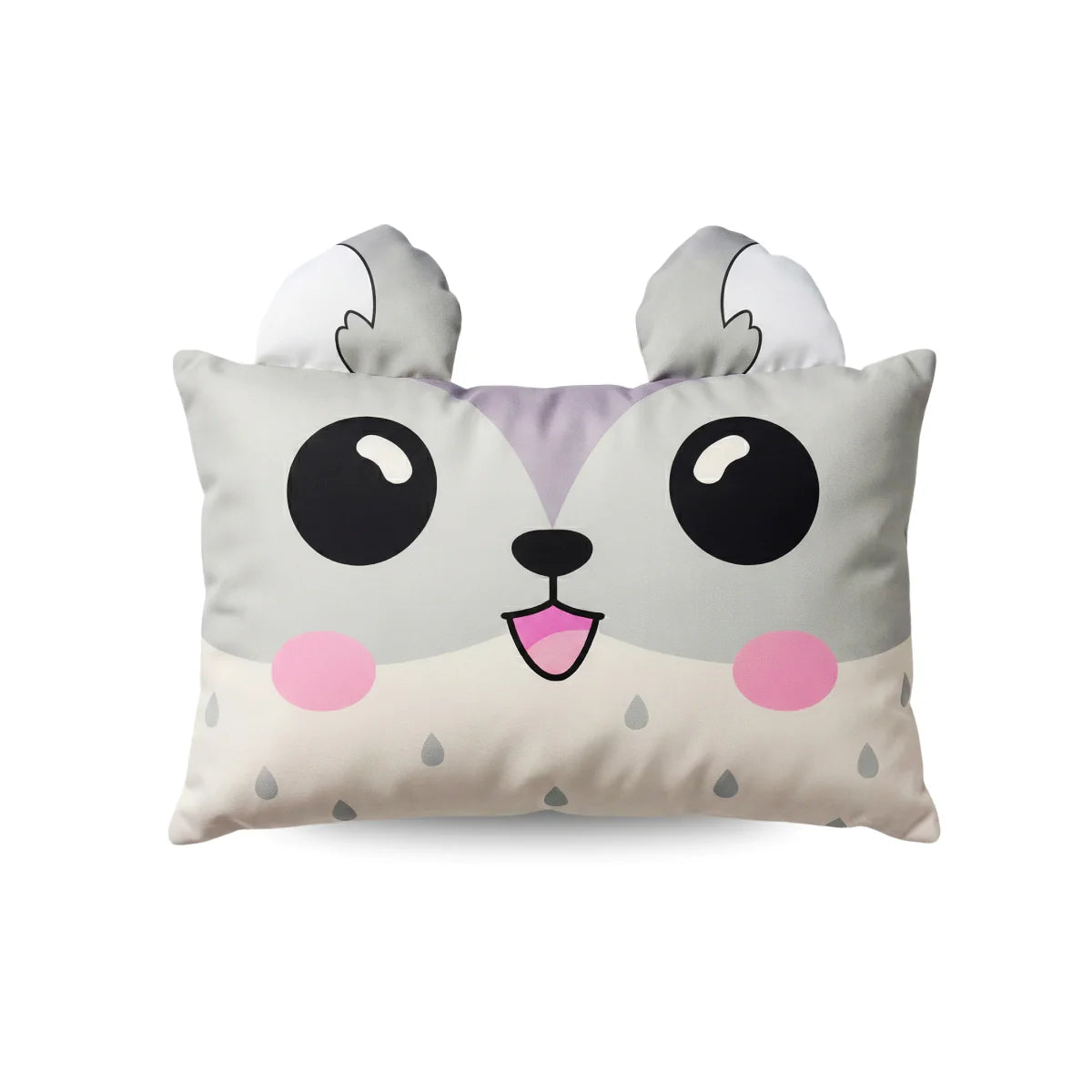 Zelesta Wimmy Raccoon Kids Pillow - Grey image