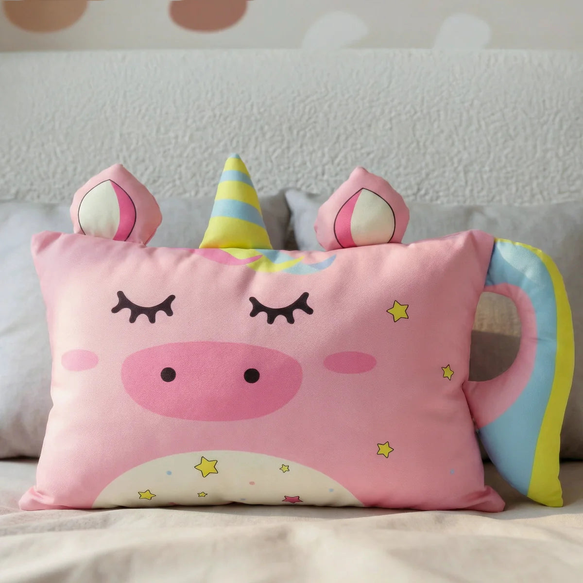 Zelesta Kids Luna Unicorn Pillow - Pink image