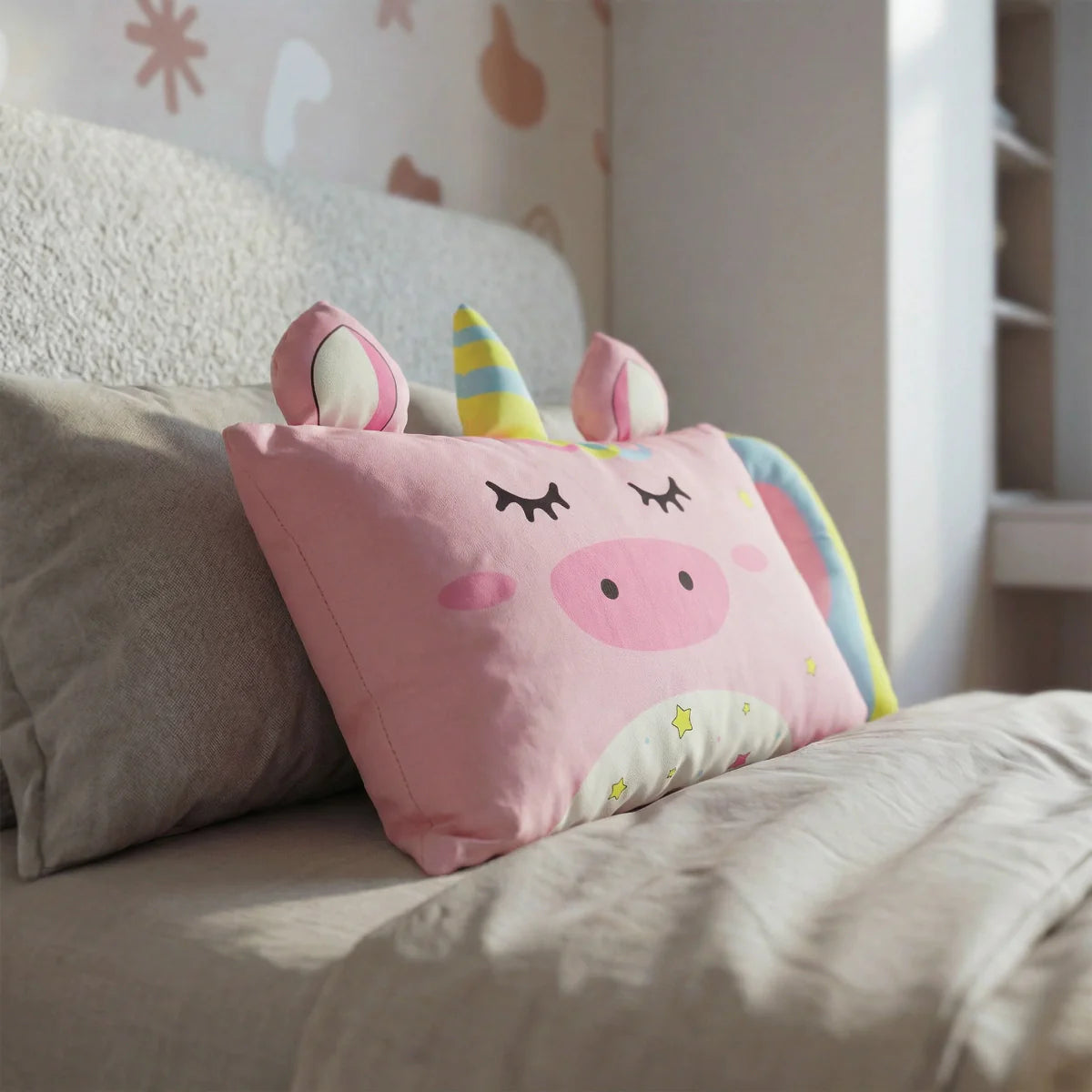 Zelesta Kids Luna Unicorn Pillow - Pink image