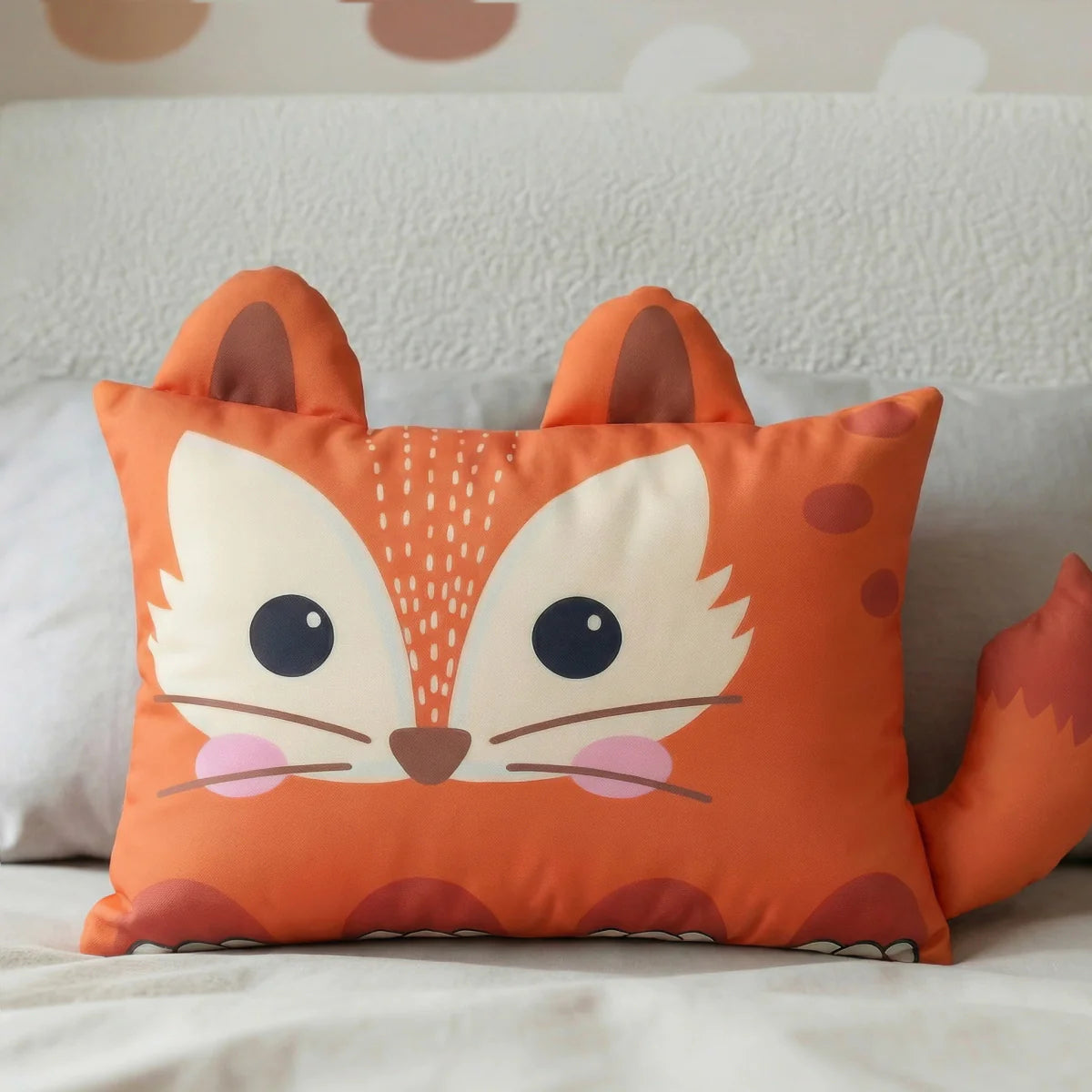 Zelesta Vinnie Fox Kids Pillow - Orange/Beige image