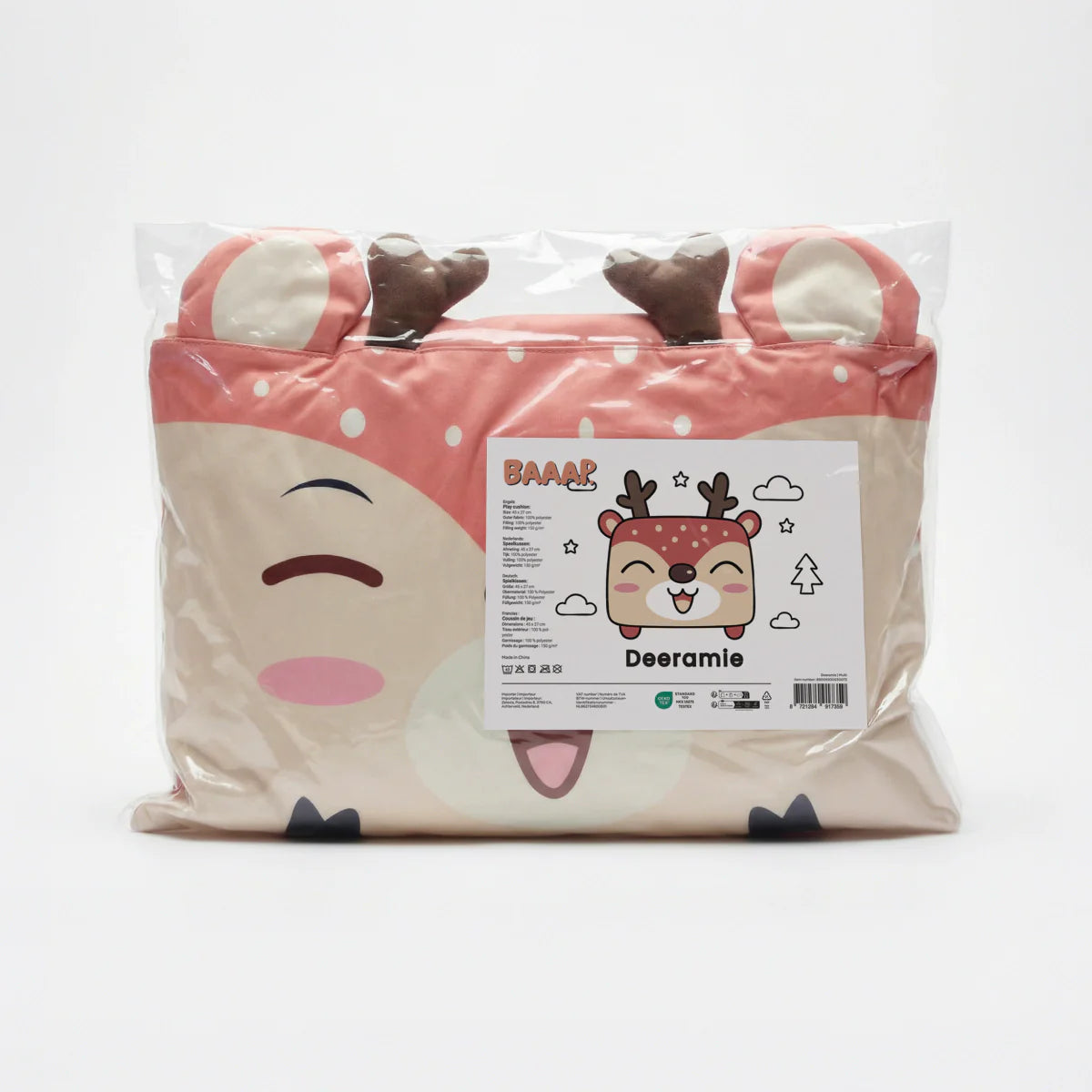 Zelesta Holley Kids Deer Pillow - Brown/Beige image