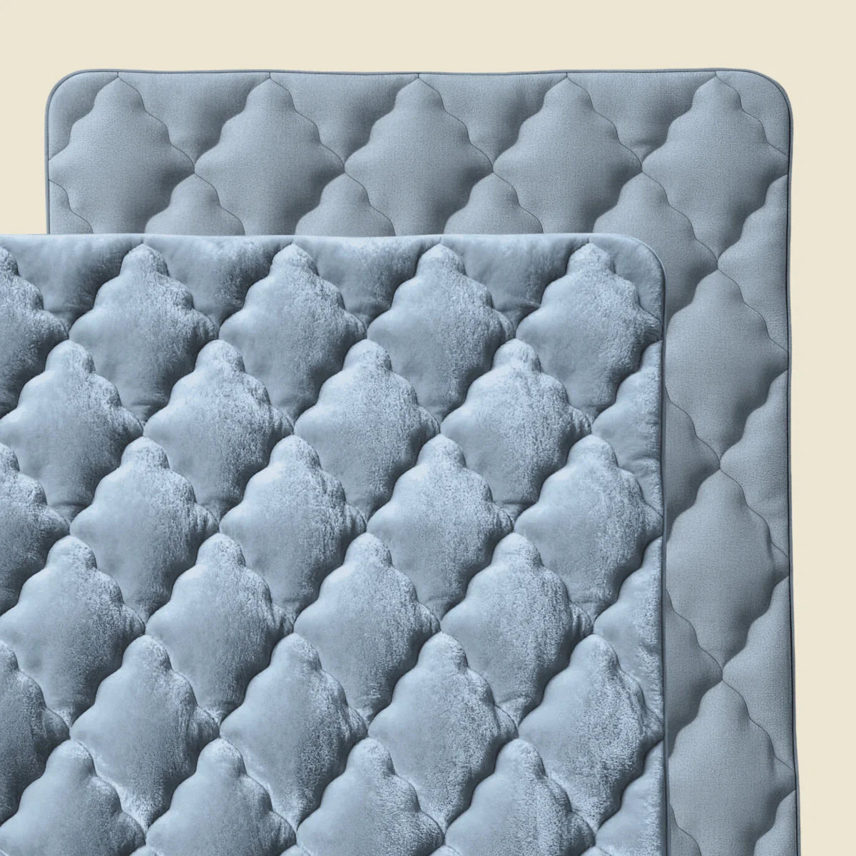 Zelesta Special Flannel Uni Duvet - Blue folded on a white background, alternate view