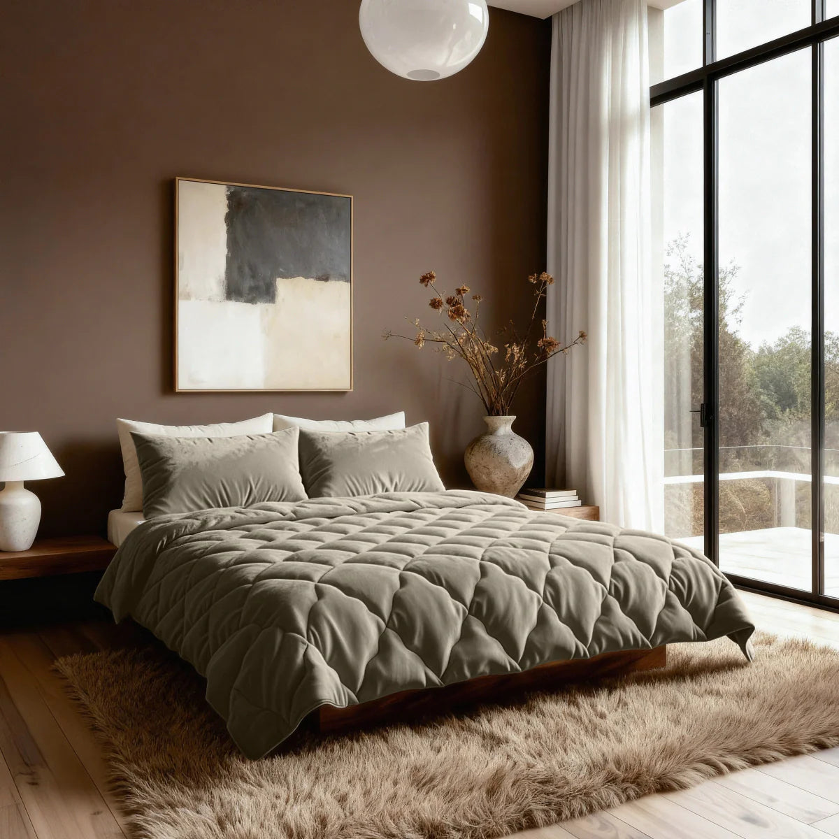 Zelesta Special Flanellen Uni Dekbedovertrek - Taupe