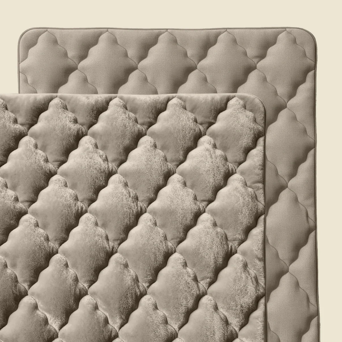 Zelesta Special Flannel Uni Duvet - Taupe folded on a white background, alternate view