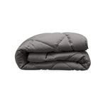 Zelesta Comfort Uni Diamond Duvet in Brown-Grey, neatly folded showing the diamond quilting pattern