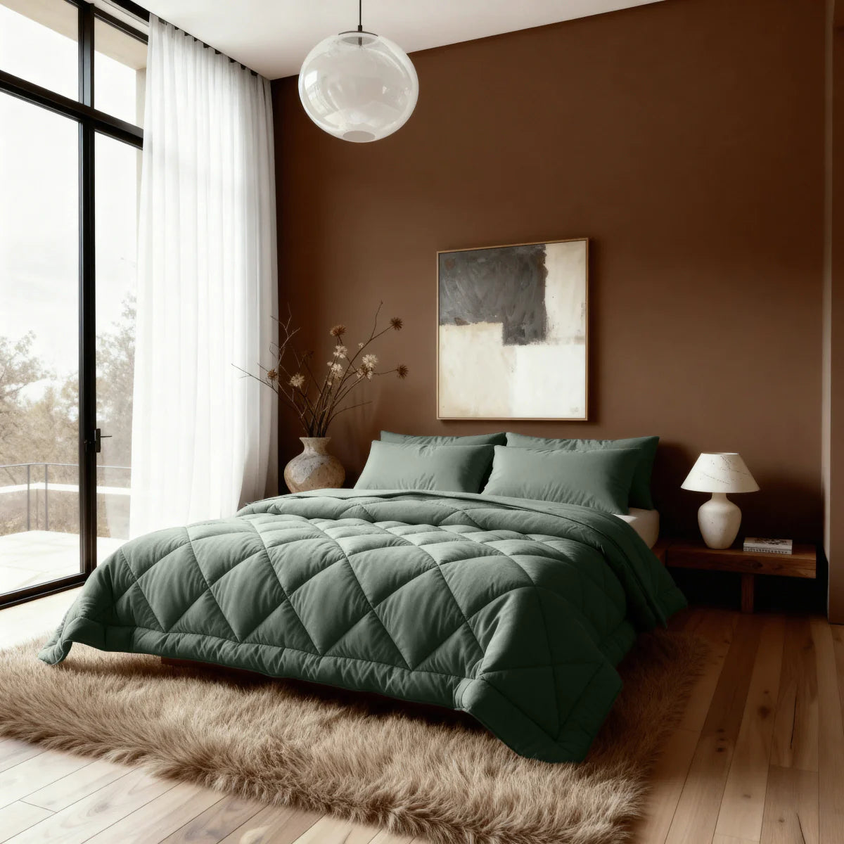 Zelesta Comfort Uni Diamond Dekbed - Groen