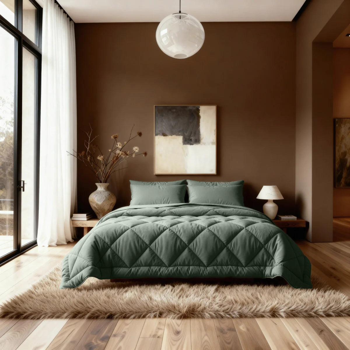 Zelesta Comfort Uni Diamond Dekbed - Groen