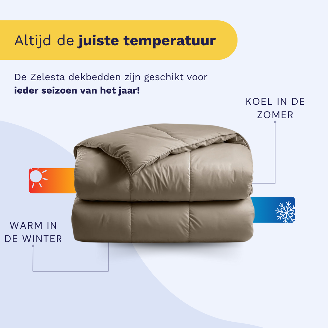 Zelesta Deluxe Uni Satin Cotton Duvet - Walnut Brown folded on a white background, alternate view