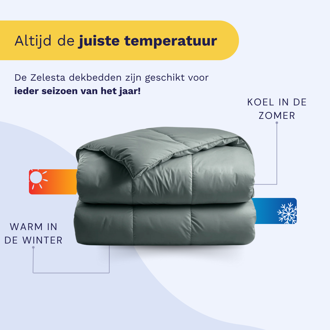 Zelesta Deluxe Uni Satin Cotton Duvet - Green folded on a white background, alternate view