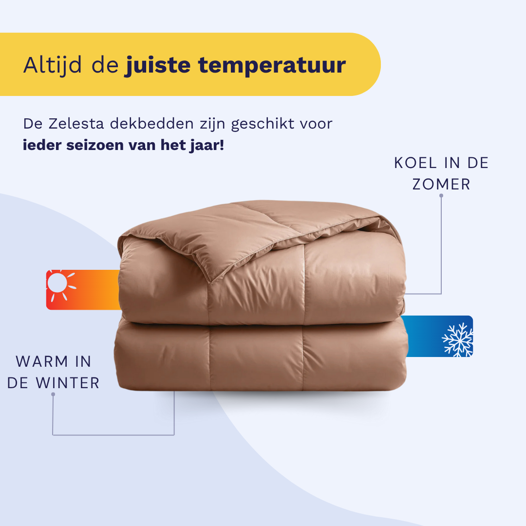 Zelesta Deluxe Uni Satin Cotton Duvet - Earth Red folded on a white background, alternate view