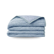 Zelesta Special Cooling Blend Summer Duvet - Serene Blue folded on a white background